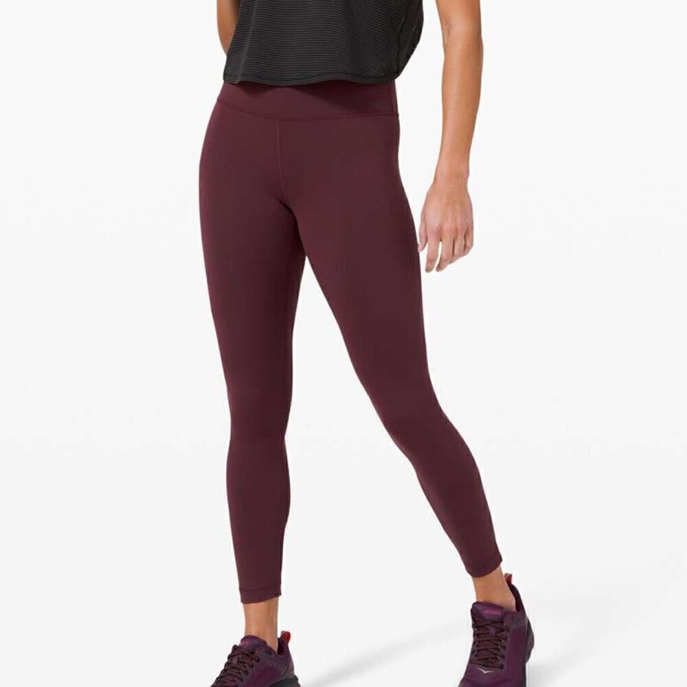 Lululemon Wunder Train High-Rise Tight 25" - 12 Cassis
